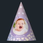 Rainbow Little Stars Kids Photo Birthday Party Hat<br><div class="desc">Rainbow Little Stars Kids Photo Birthday Party Hat</div>