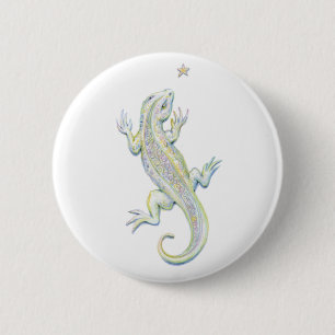 Rainbow Lizard 6 Cm Round Badge