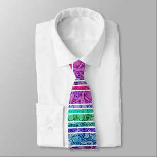 Rainbow Lizard Aboriginal Tie