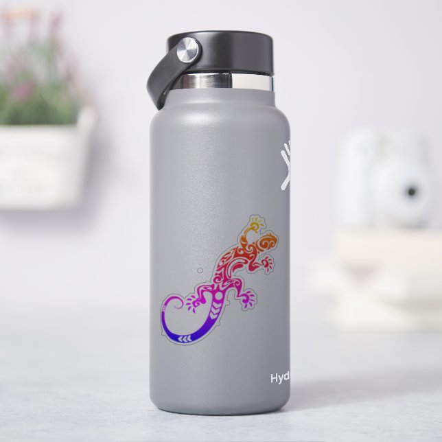 Rainbow Lizard Transparent Sticker (HydroFlask)