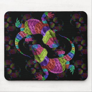 Rainbow Lizards Mouse Pad