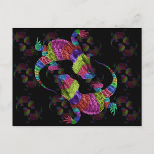 Rainbow Lizards Postcard