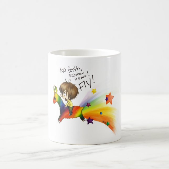 Rainbow Llama Coffee Mug (Center)