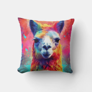 Rainbow Llama Cushion