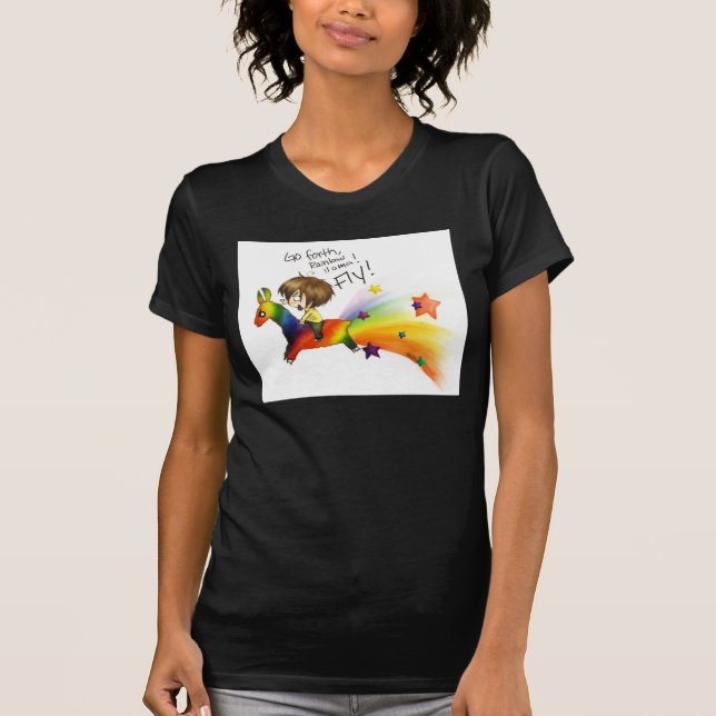 Rainbow Llama T-Shirt (Front)