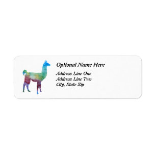 Rainbow Llamas Return Address Label