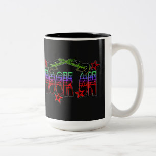 Rainbow Logo Rock On Guitars & Stars Mug