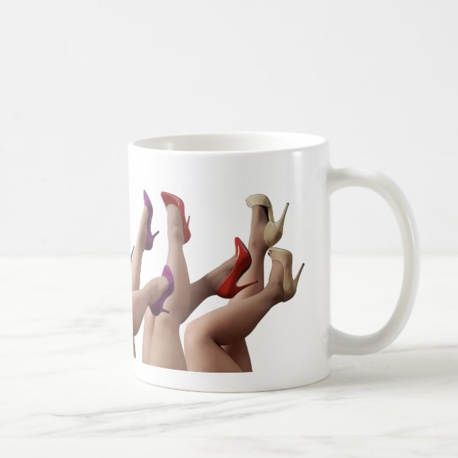 Rainbow logo with colourful heels coffee mug (Right)
