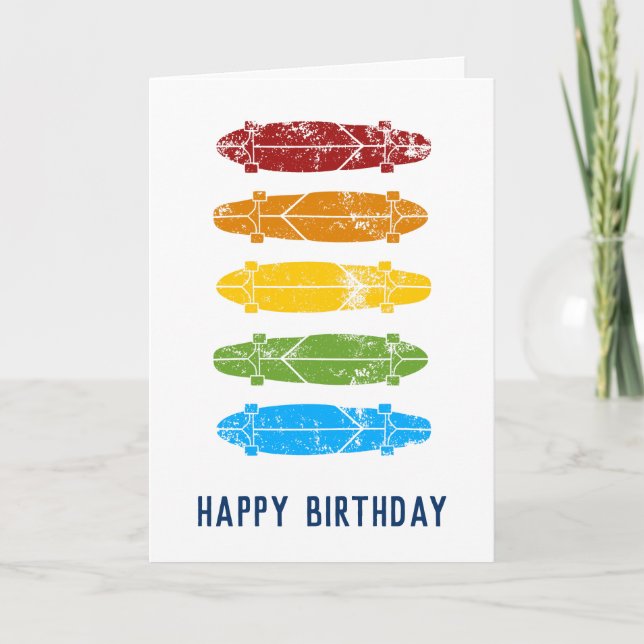 Rainbow Longboards Skateboards Custom Message Card (Front)