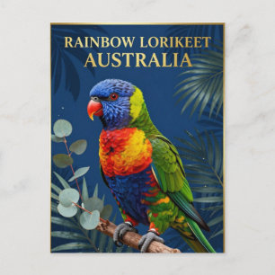 🦜 Rainbow Lorikeet Australia Tropical Bird Postcard
