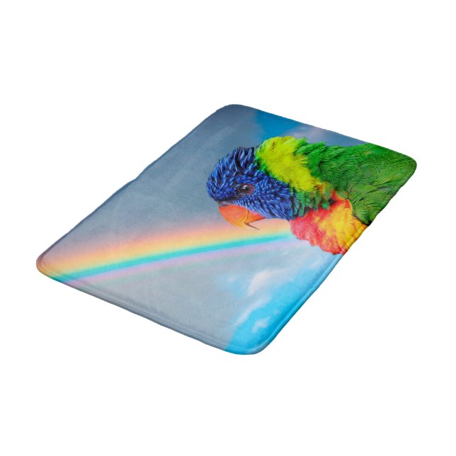 Rainbow Lorikeet Bath Mat (Angled)