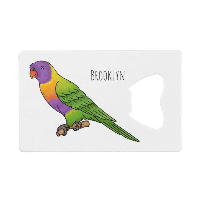 Rainbow lorikeet bird cartoon illustration  (Front (Horizontal))