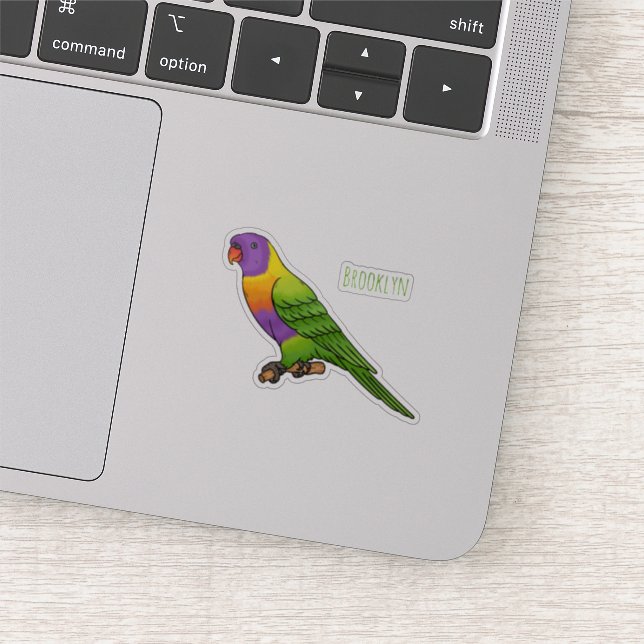 Rainbow lorikeet bird cartoon illustration  (Detail)