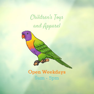 Rainbow lorikeet bird cartoon illustration