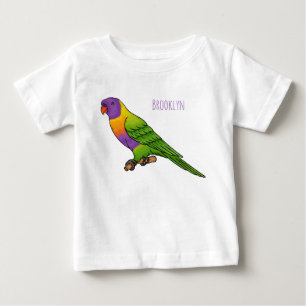 Rainbow lorikeet bird cartoon illustration baby T-Shirt