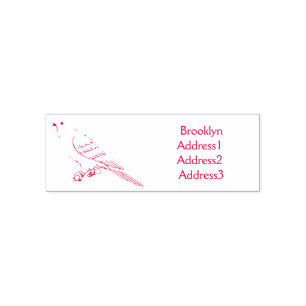 Rainbow lorikeet bird cartoon illustration self-inking stamp