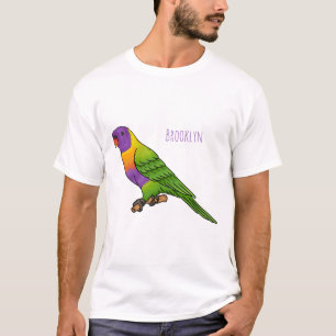 Rainbow lorikeet bird cartoon illustration T-Shirt