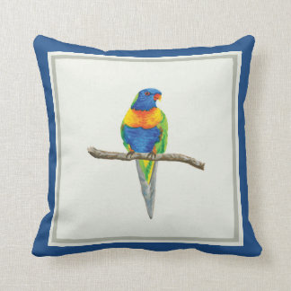 Rainbow Lorikeet Cushion - Original Watercolour