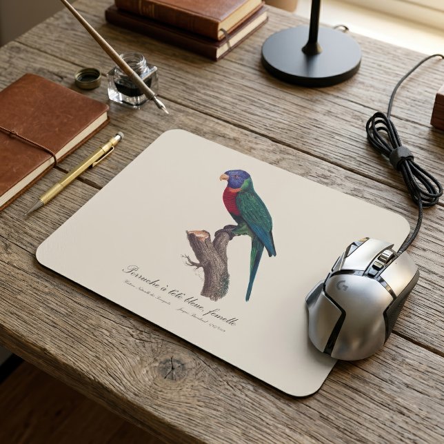 Rainbow lorikeet female, Trichoglossus moluccanus Mouse Pad (Perruche a tete bleue, femelle / Rainbow lorikeet, female. Mouse Pad)