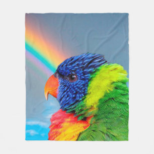 Rainbow Lorikeet Fleece Blanket