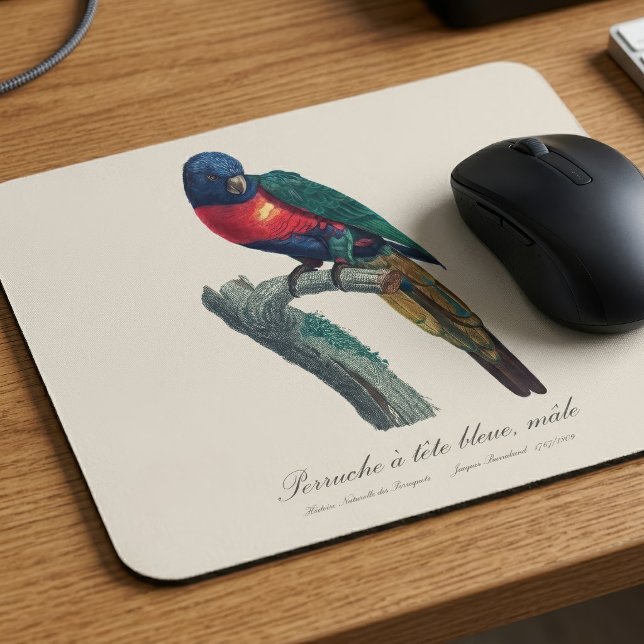 Rainbow Lorikeet Male, Trichoglossus Moluccanus Mouse Pad (Rainbow Lorikeet Male, Trichoglossus Moluccanus. Mouse Pad)