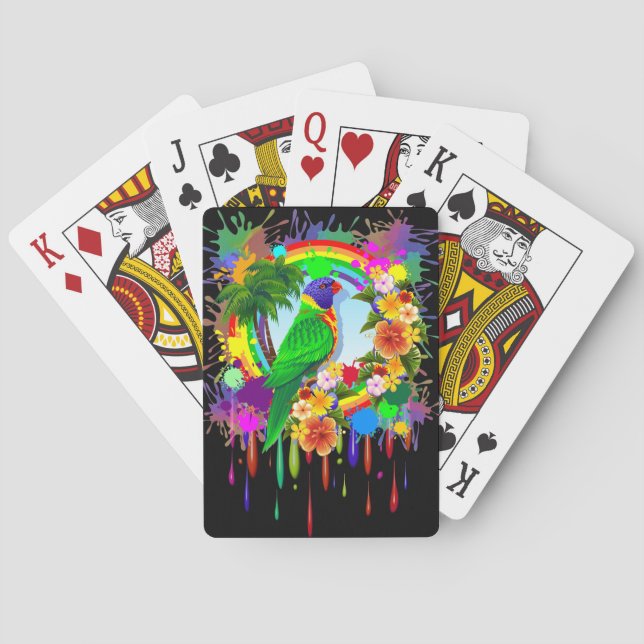 Rainbow Lorikeet Parrot Playing_Cards Playing Cards (Back)
