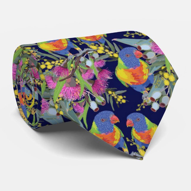 Rainbow Lorikeet  Tie (Rolled)