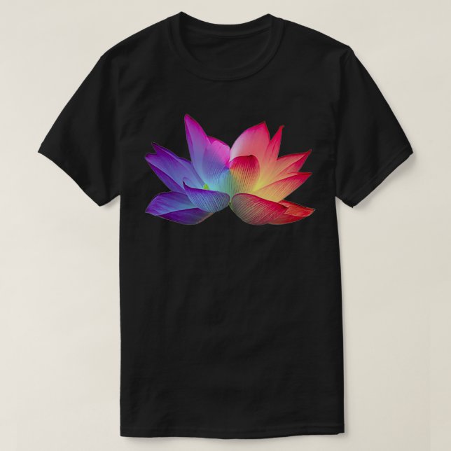 Rainbow Lotus Flower  T-Shirt (Design Front)