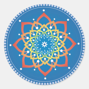Rainbow Lotus Mandala Sticker