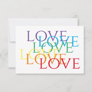 RAINBOW LOVE 3.5x5 Flat Card