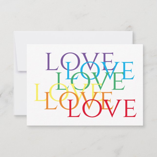 RAINBOW LOVE 3.5x5 Flat Card (Front)
