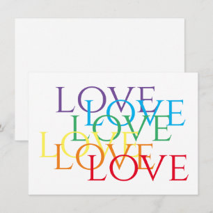 RAINBOW LOVE 4.5x6.25 Flat Card