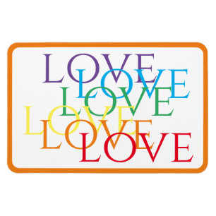 RAINBOW LOVE 4x6 Flexible Magnet / Orange