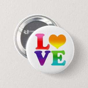 Rainbow Love 6 Cm Round Badge