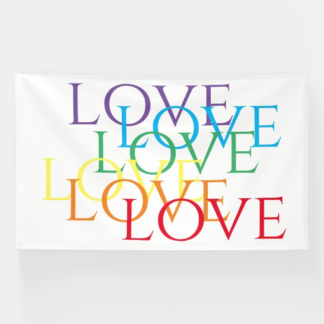 RAINBOW LOVE Banner 6'x10'  (Horizontal)