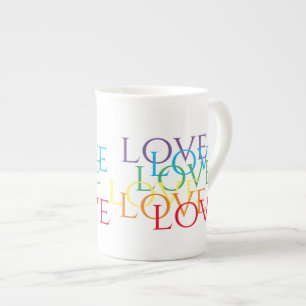 RAINBOW LOVE Bone China Mug
