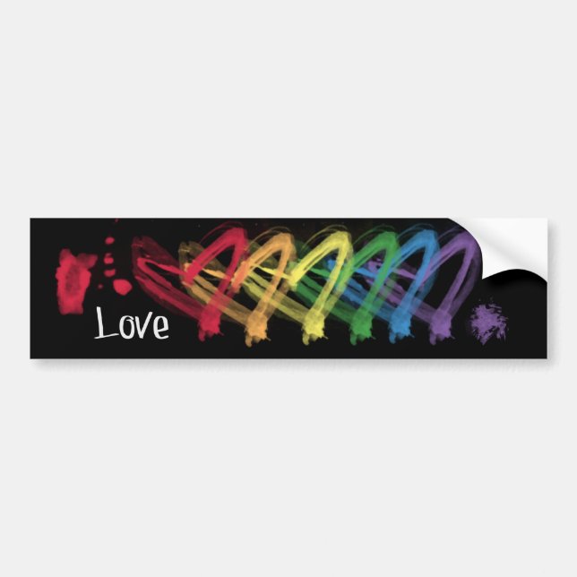 Rainbow Love Bumper Sticker (Front)