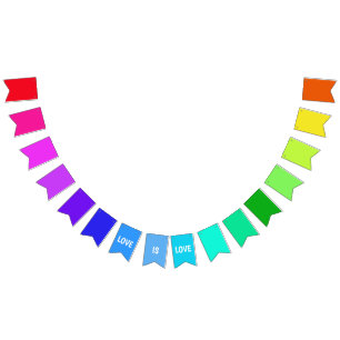 Rainbow LOVE Bunting You Customise