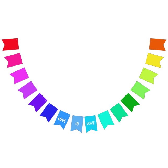 Rainbow LOVE Bunting You Customise (All)