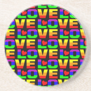 Rainbow Love coaster