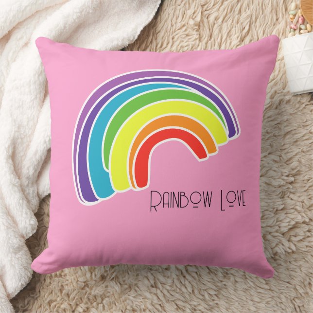 Rainbow Love Cushion (Blanket)