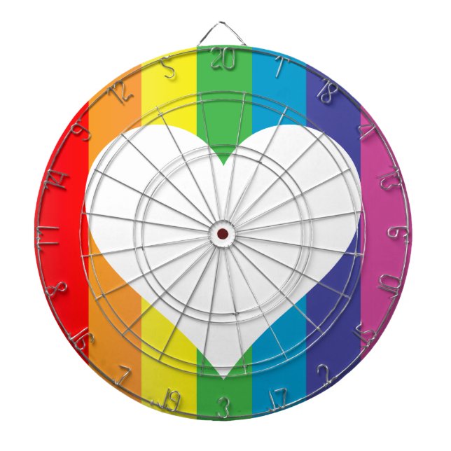 rainbow love dartboard (Front)