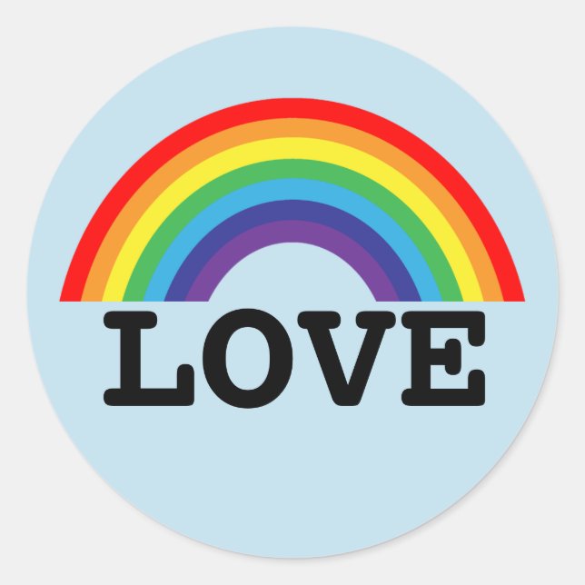 RAINBOW LOVE DECAL STICKER (Front)