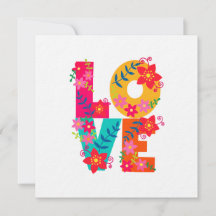 Rainbow Love Flat Card