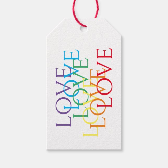 RAINBOW LOVE Gift Tags  (Front)