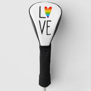 Rainbow Love Golf Head Cover