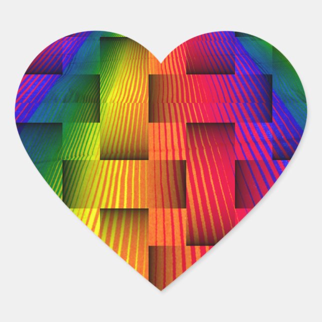 Rainbow Love_ Heart Sticker (Front)