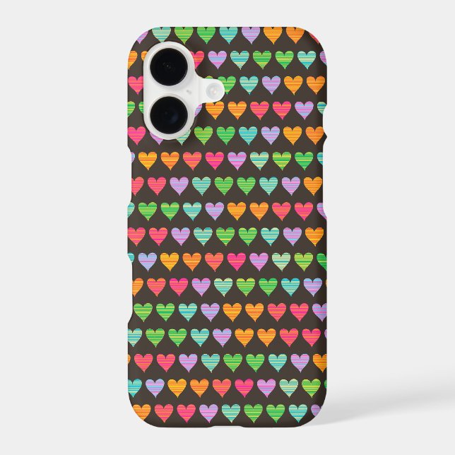 Rainbow Love Hearts Colourful Fun Cute Casing (Back)