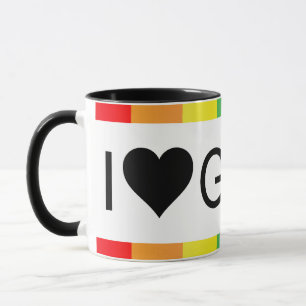 rainbow love i heart girls mug