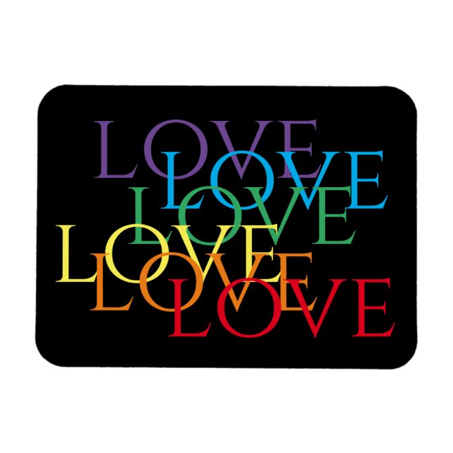 RAINBOW LOVE II 3x4 Flexible Magnet (Horizontal)